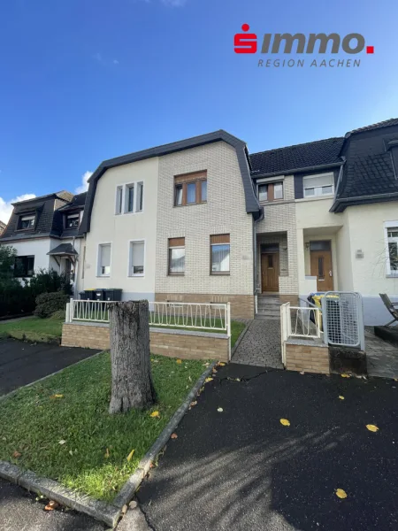 Titelbild mit Logo - Haus kaufen in Eschweiler - Top gepflegtes, modernisiertes Einfamilienhaus in ruhiger Lage