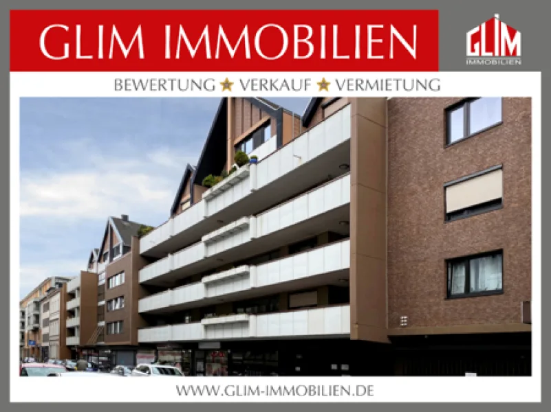 FASSADE - Wohnung kaufen in Krefeld - Renovierte 2 Zimmer- Wohnung mit Loggia in Krefeld-Zentrum.