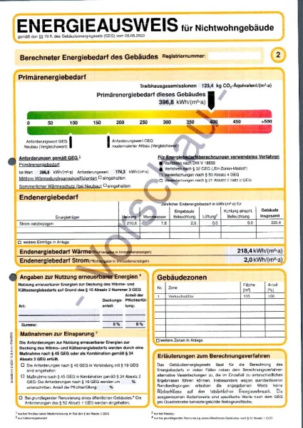 Energieausweis Gewerbe