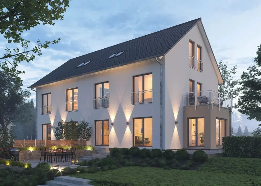 Hausansicht - Haus kaufen in Düsseldorf - Einzug 2025: Wir suchen Sie als zweiten Käufer einer Doppelhaushälfte im Düsseldorfer Süden!