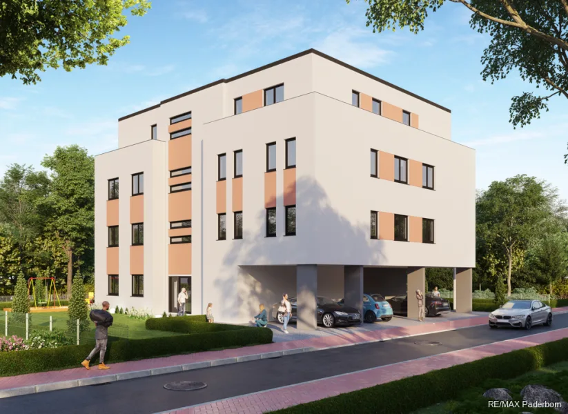 Außenvisualisierung - Wohnung kaufen in Paderborn - Effizienzhaus 40 QNG