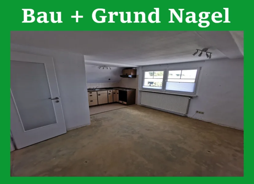 Wohnzimmer - Wohnung mieten in Versmold - Single-Etagenwohnung mit Garage am Stadtrand. Einbauküche möglich!