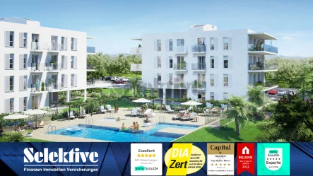 Titelbild - Wohnung kaufen in Cala d'Or - Mallorca - Cala d'Or: 2-Schlafz. Neubauapartments nahe dem Yachthafen und Ortskern mit Pool