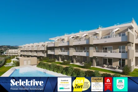 Titelbild - Wohnung kaufen in Estepona - Spanien, Estepona: 3-4 Zimmer Apartments mit herrlichem Panoramablick auf den Golfplatz und das Meer