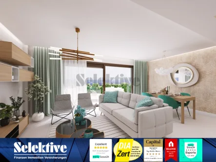 Wohnbereich - Wohnung kaufen in Malaga - Istán - Marbella, Luxuriöse Appartments mit Panoramablick auf die Traumbucht von Marbella!