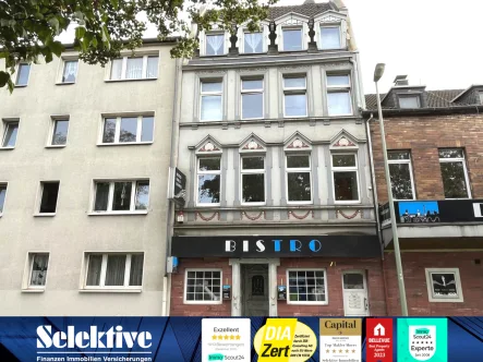 Titel - Haus kaufen in Duisburg - Wohn- und  Geschäftshaus  in der Duisburger Altstadt: 3 Wohneinheiten mit 123m² u. Gaststätte