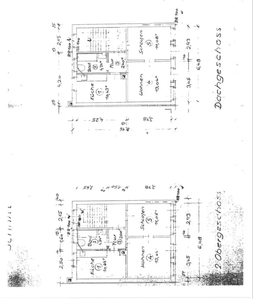 Grundriss 2.OG und DG