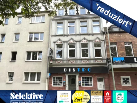 Titel - Haus kaufen in Duisburg - Wohn- und  Geschäftshaus  in der Duisburger Altstadt:  3 Wohneinheiten mit 123m² u. Gaststätte