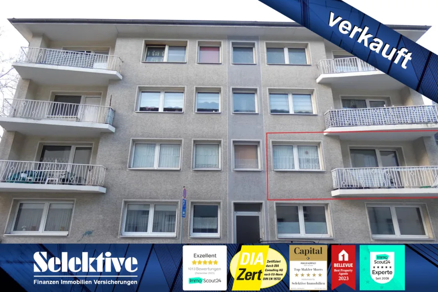Titel - Wohnung kaufen in Duisburg / Rheinhausen - Attraktive Kapitalanlage: Vermietetes Objekt mit Balkon in Duisburg Rheinhausen - Rendite über 5%