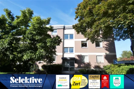 Titel - Wohnung mieten in Duisburg - Schön geschnittene 3-Zimmer Wohnung mit Balkon und Küche in ruhiger Lage von Duisburg - Grenze Moers