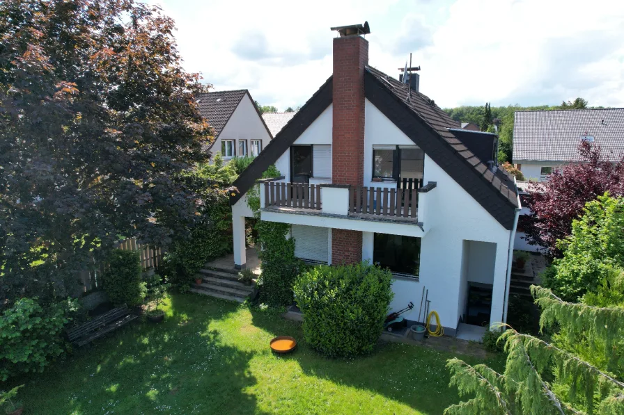 Außenansicht Gartenseite - Haus kaufen in Sankt Augustin - Hier werden Ihre Kinder glücklich groß! Freistehender Familientraum in Schmerbroich