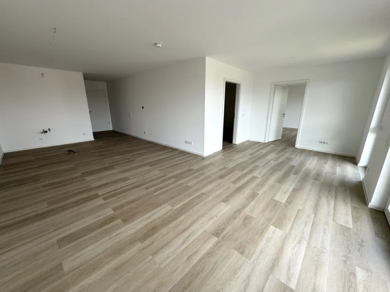 Wohnzimmer, Rahn Immobilien - Wohnung kaufen in Ennepetal - Barrierearm - Weitblick - ruhig: Neubau-ETW in Ennepetal-Voerde