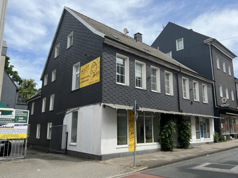 Straßenansicht - Haus kaufen in Schwelm - Zentrales Wohn- und Geschäftshaus in der Innenstadt von Schwelm (Sanierungsbedürftig)