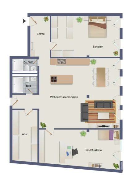 Grundriss - Wohnung mieten in Gevelsberg - Loftartiges Wohnen mitten in der Gevelsberger Innenstadt