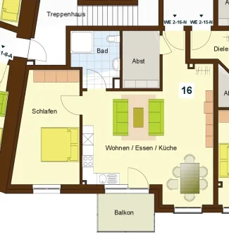 Kölner Straße 1-3 WE 16-001 - Wohnung mieten in Gevelsberg - Gemütliche, barrierearme 2-Zimmer-Wohnung mit Balkon im Herzen von Gevelsberg