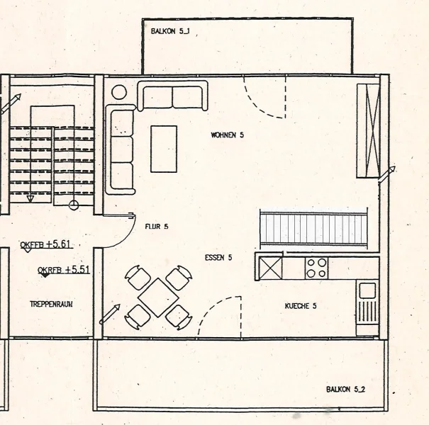 Grundriss der Wohnung