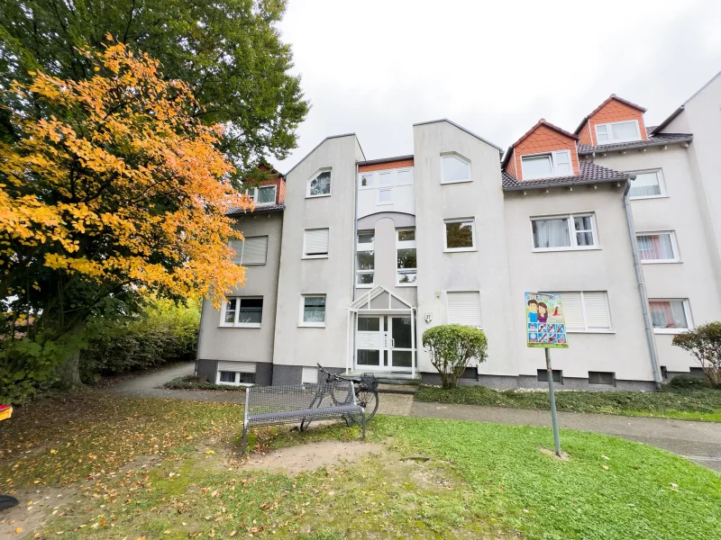 Vorderansicht - Wohnung kaufen in Unna - 2 Zimmerwohnung mit Balkon Garage und Aufzug, nahe Schulzentrum