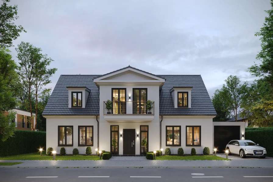 Projektvisualisierung (Beispiel) - Grundstück kaufen in Düsseldorf - Baugrundstück in Rheinnähe: Hier wird Ihr Traum vom Eigenheim wahr (Bauvorbescheid)