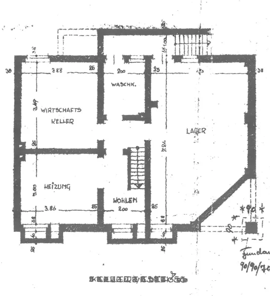 Grundriss Keller