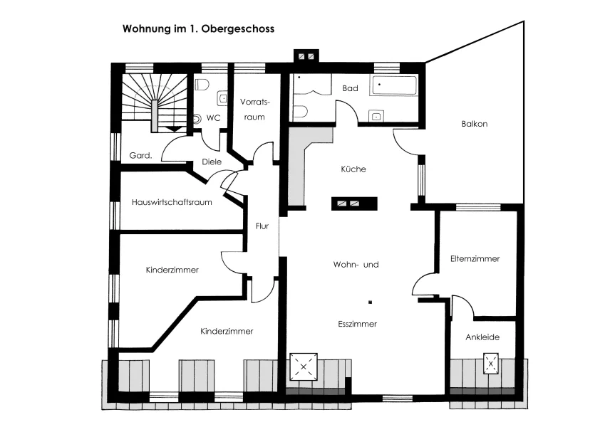 Grundriss Wohnung OG