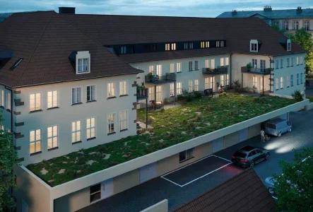 Außenansicht hinten - Wohnung mieten in Landau in der Pfalz - Elegante 5-ZKB Wohnung in Landau: Historischer Flair trifft auf moderne Sanierung