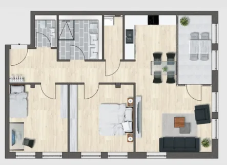 2.1.3 - Wohnung mieten in Landau in der Pfalz - Elegante 3-ZKB Wohnung in Landau: Historischer Flair trifft auf moderne Sanierung