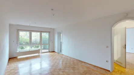 Wohnzimmer - Wohnung kaufen in Ludwigshafen am Rhein - Schöne 2-ZKB-Eigentumswohnung mit TG-Stellplatz in LU-Maudach