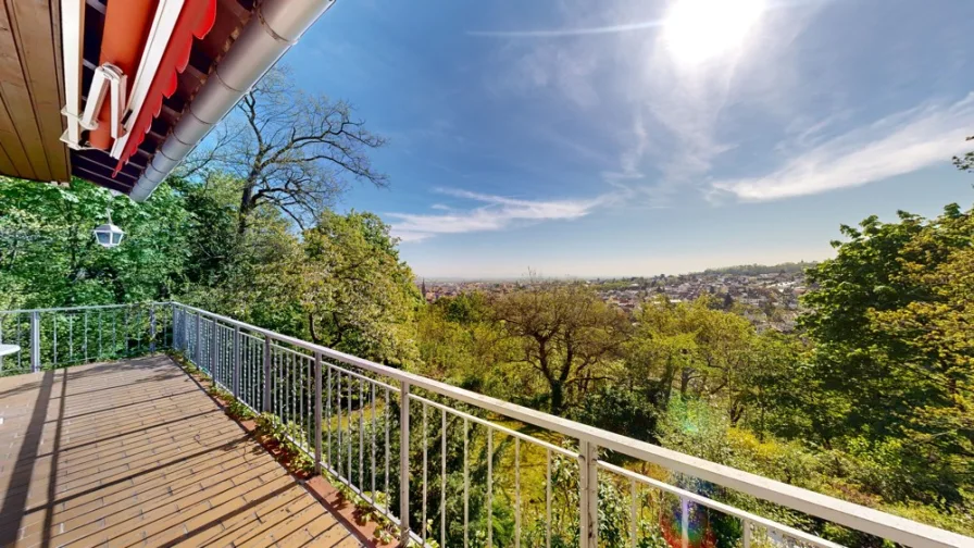 Blick vom Balkon