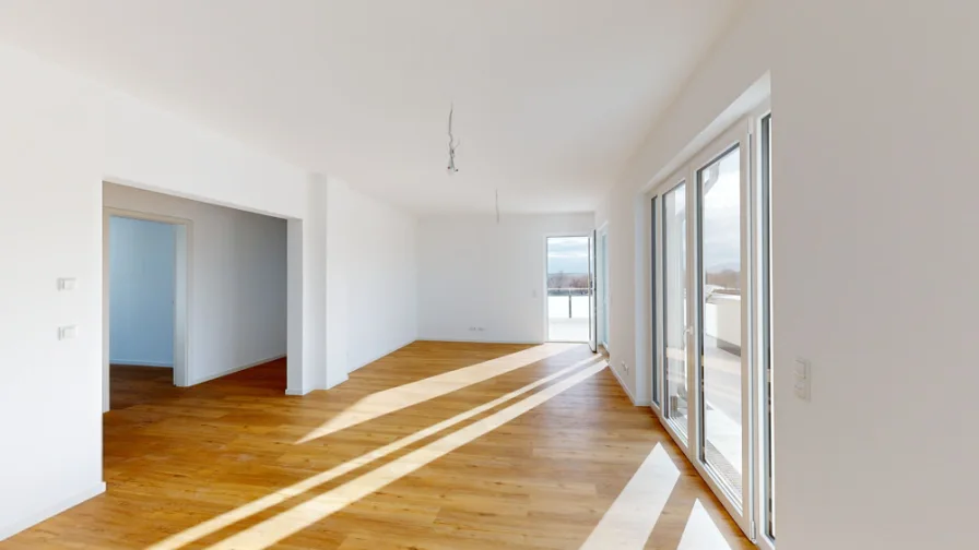 Wohn- und Essbereich - Wohnung mieten in Erpolzheim - Exklusive Penthouse-Wohnung mit weitläufiger Terrasse & hochwertiger Ausstattung – Erstbezug!