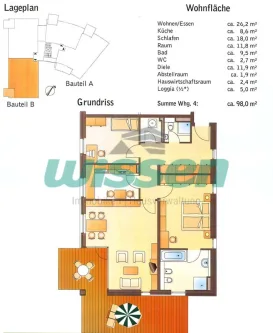 Wo-B`Neuenahr - Wohnung kaufen in Bad Neuenahr - Schöne Wohnung mit kleinem Garten und überdachter Terrrasse