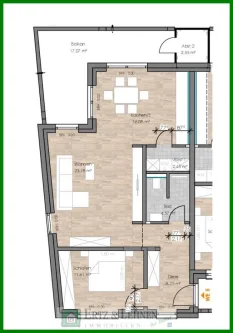 Grundriss - Wohnung mieten in Wittlich - Großzügige 2-Zimmerwohnung mit Einbauküche und Stellplatz