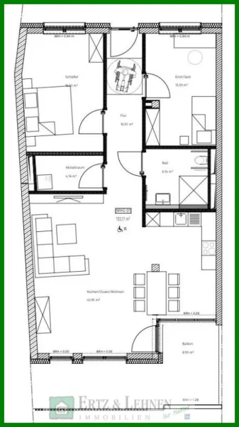 Grundriss Wohnung Nr. 1