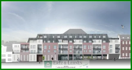 Ansicht vorne - Wohnung mieten in Wittlich - Neubau! 3-ZKB-Wohnung mit Balkon in der Innenstadt!