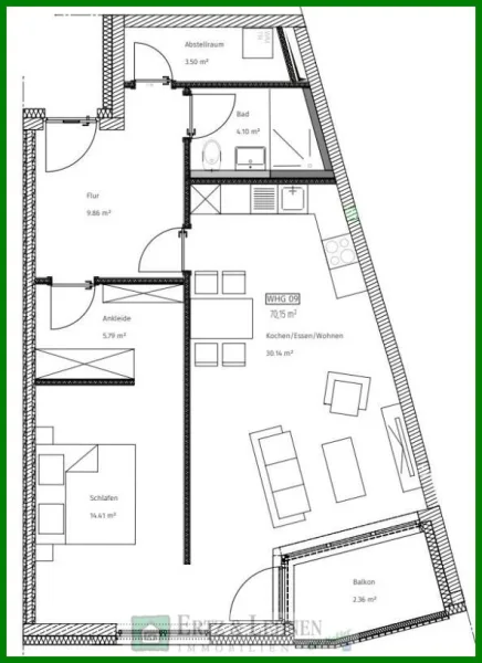 Grundriss Wohnung Nr. 9