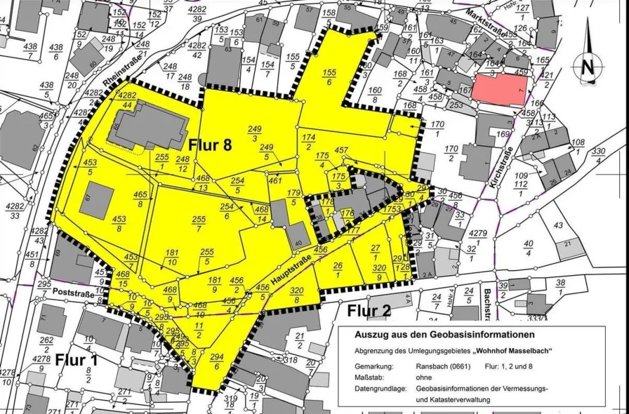 Lageplan Umlegungsverfahren