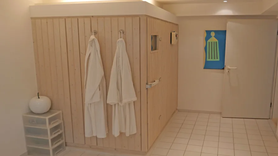 Sauna im Souterrainbereich