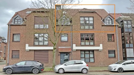 Außenansicht - Wohnung kaufen in Moers - 114 m² Wohn- und Nutzfläche! Maisonette-Wohnung in ruhiger Umgebung des Jungbornparks Moers-Repelen!