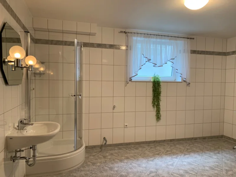 Ansicht großer Raum für Sauna mit Dusche