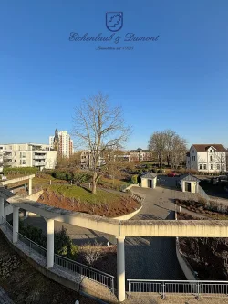 Aussicht - Wohnung mieten in Saarlouis - Möblierte 2-ZKB-Wohnung mit EBK, Garage und Balkon im Park Vauban