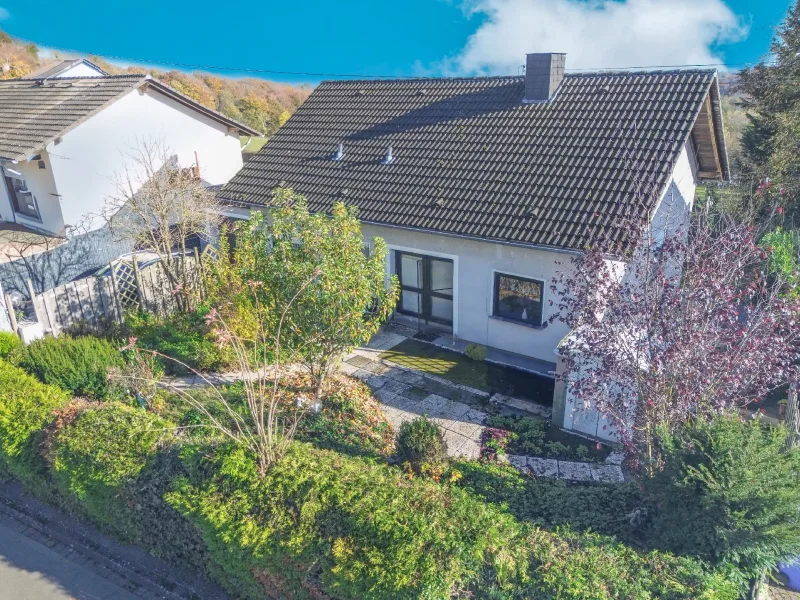 Drohnenansicht - Haus kaufen in Willroth - Charmantes EFH für die kleine Familie in ruhiger Aussichtslage! A3 - ca. 30 Min Kreuz BN/SU