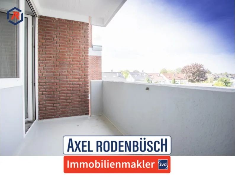 Balkonaussicht - Wohnung mieten in Erftstadt - Lechenich, frisch renovierte 2-Zimmerwohnung mit Balkon, Garage möglich!