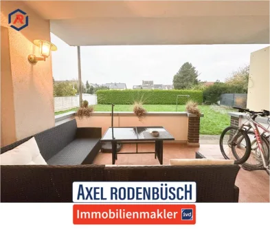 überdachte Terrasse - Wohnung mieten in Weilerswist - Weilerswist, gemütliche Dreizimmerwohnung mit Terrasse und Garage!