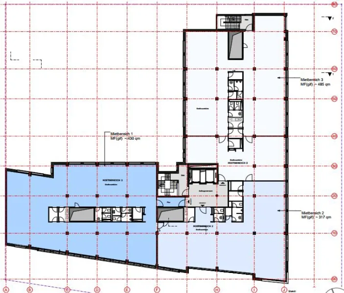 Grundriss 3OG (Open Space Lösung)