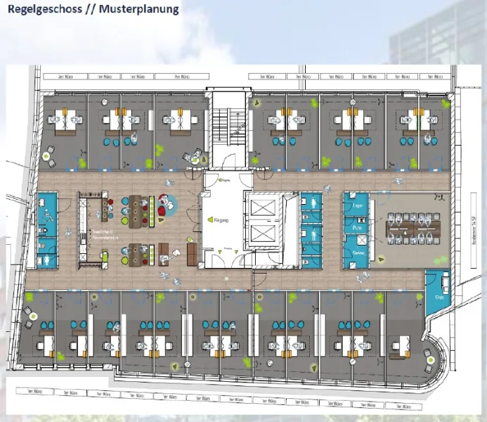 Grundriss Regelgeschoss Musterplanung