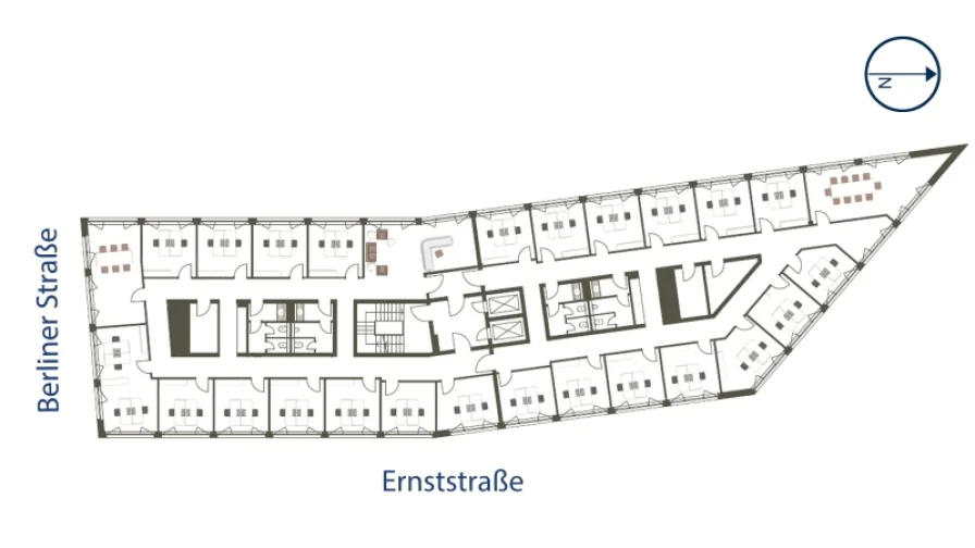 Einzelbüro Grundrissbeispiel Erstes Obergeschoss