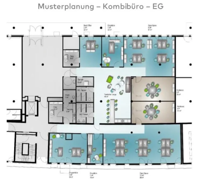 Musterplanung - Kombibüro - EG