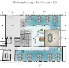 Musterplanung - Großraum - EG