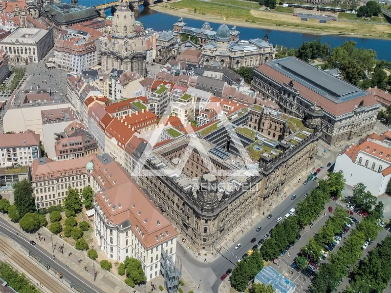 Vogelperspektive - Büro/Praxis mieten in Dresden - "Quartier Hoym" an der Frauenkirche Dresden