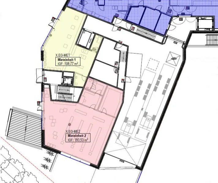 Grundriss Bauteil A EG 108-302 m²