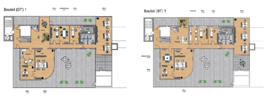 Grundriss - 6OG - BT 1 Planungsvarianten